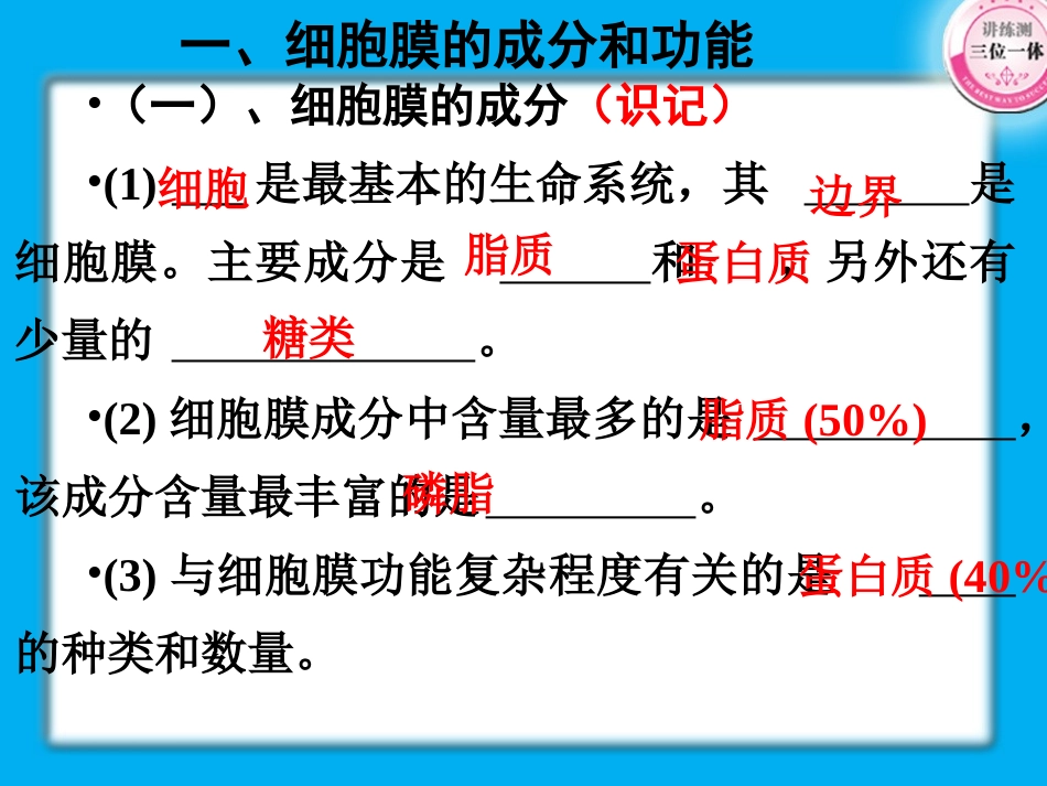 一轮复习第三章细胞的基本结构要点_第3页