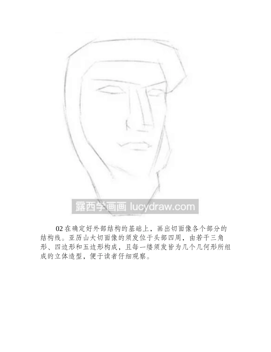 亚历山大石膏头像素描教程素描教程4_第2页