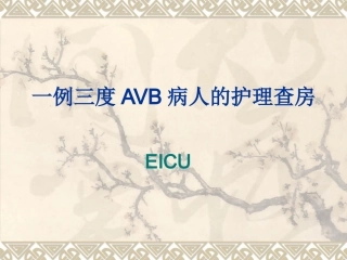 一例AVB病人的查房
