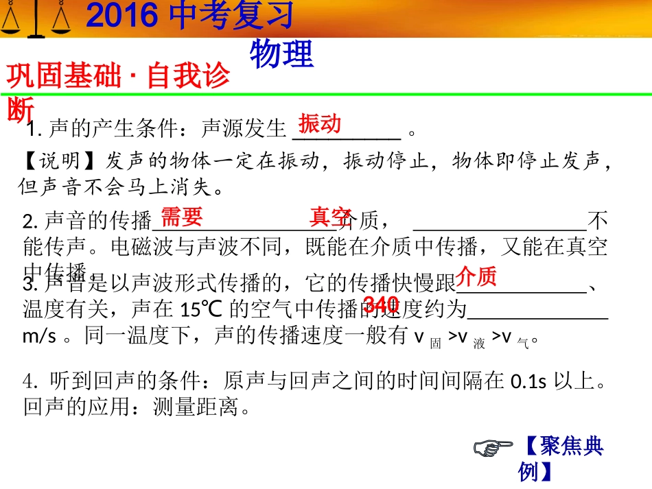 【广东中考必备】人教版2016年初中物理中考复习课件  专题二  声现象(共52张PPT)_第2页