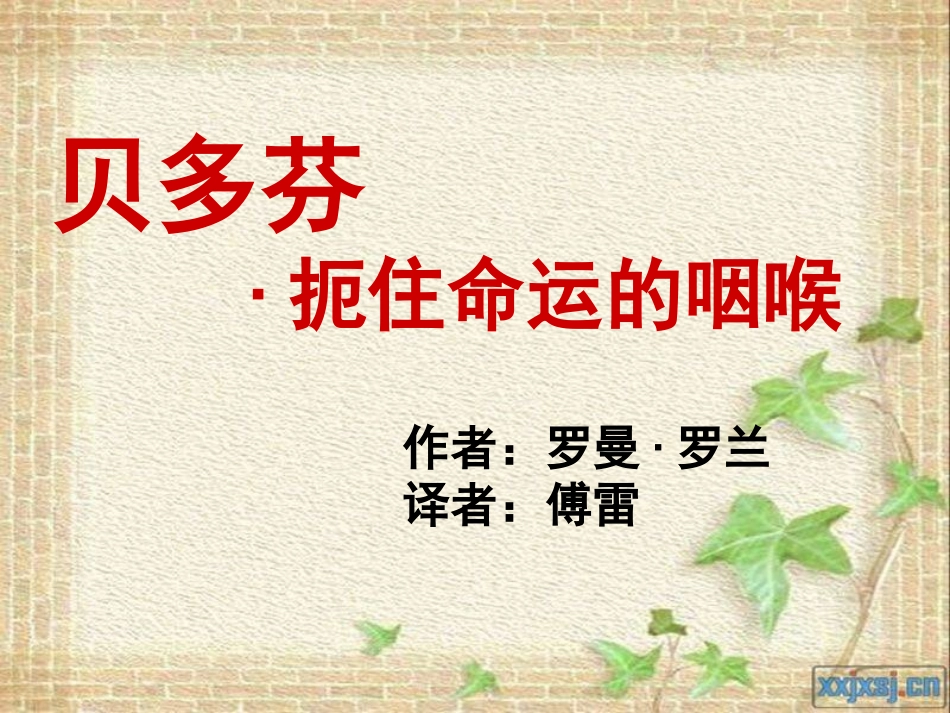 《贝多芬-扼住命运的咽喉》xia_第1页
