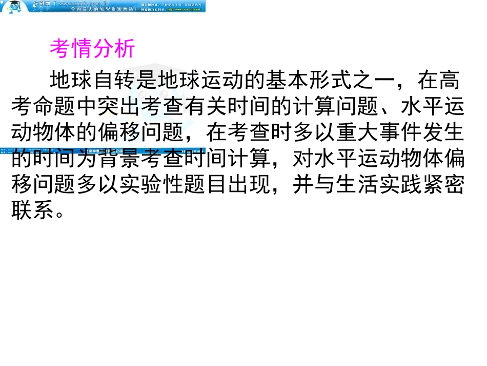 《状元之路》2012届高考地理一轮复习课件(湘教版)：1-1-4地球的运动(一)_第3页