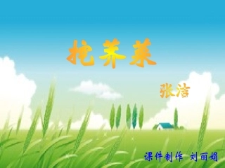 《挖荠菜》精品课件