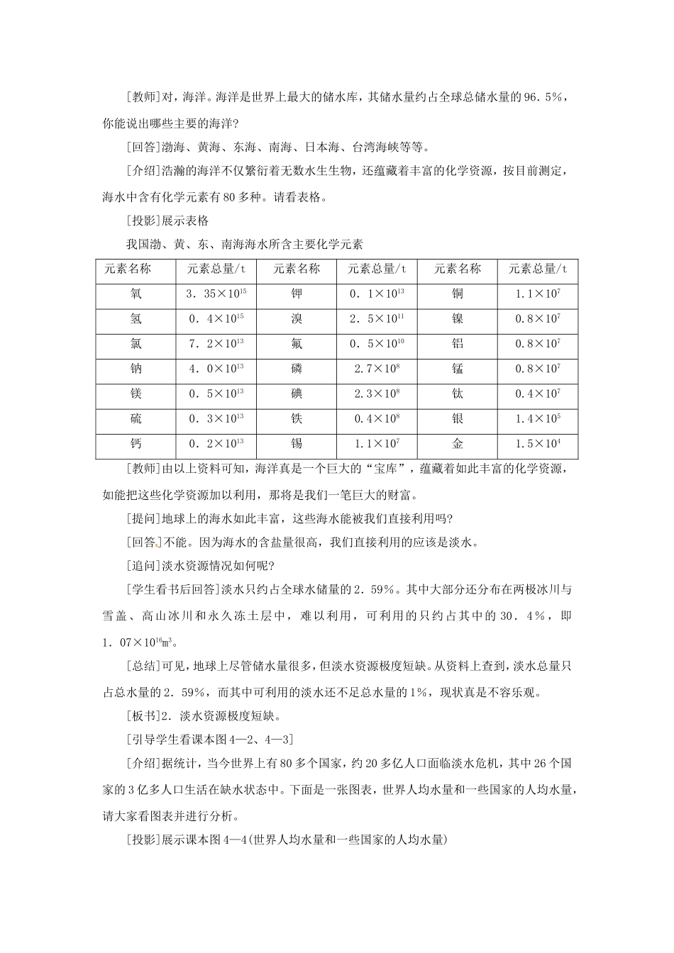 课题1爱护水资源课堂实录_第2页