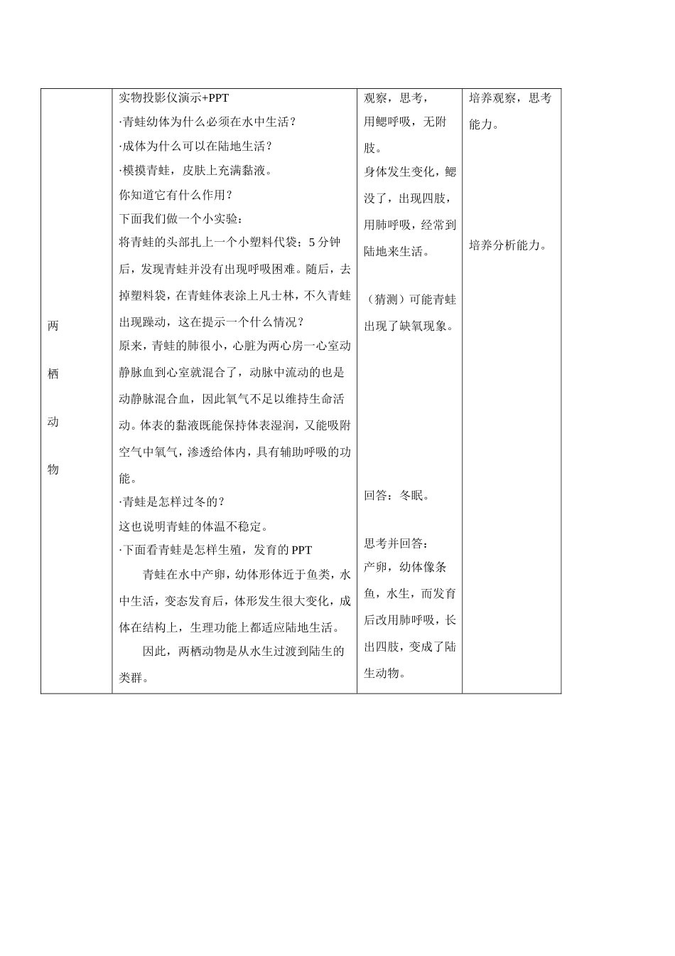 《第七节-两栖类和爬行类》教案_第2页