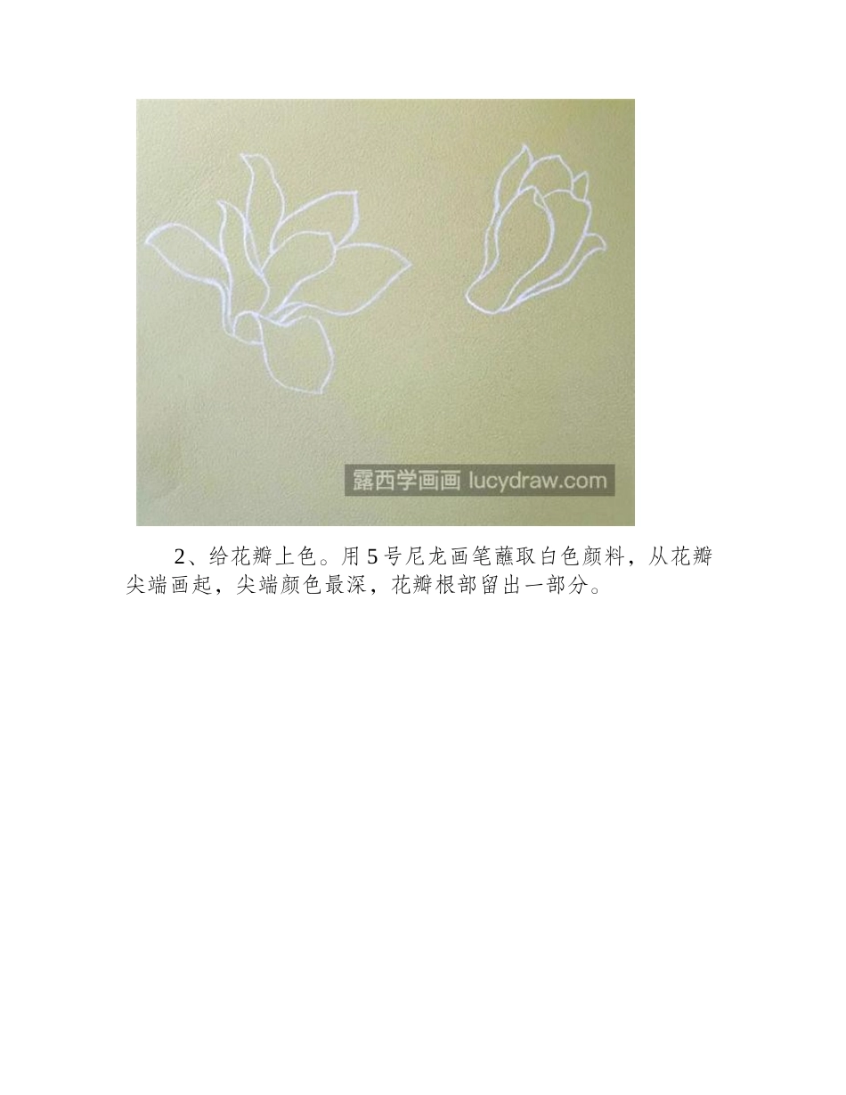 小清新玉兰花怎么画_水彩绘画过程是什么_水彩画教程_第2页