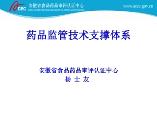 [整理后]药品监管技术支撑系