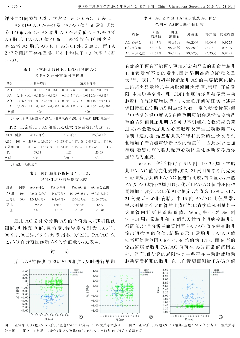 Z-评分在胎儿主动脉狭窄诊断中的应用_第3页