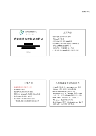 zhanghan_功能磁共振数据处理-北京2012+