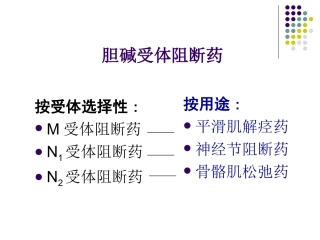 wxr2-2010胆碱受体阻断药