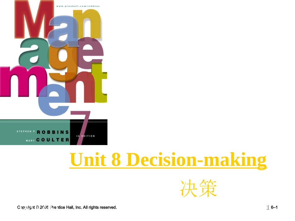 Unit8 Decision Making_第1页