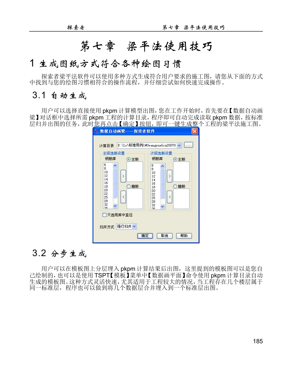 TSPT 梁平法使用技巧_第1页