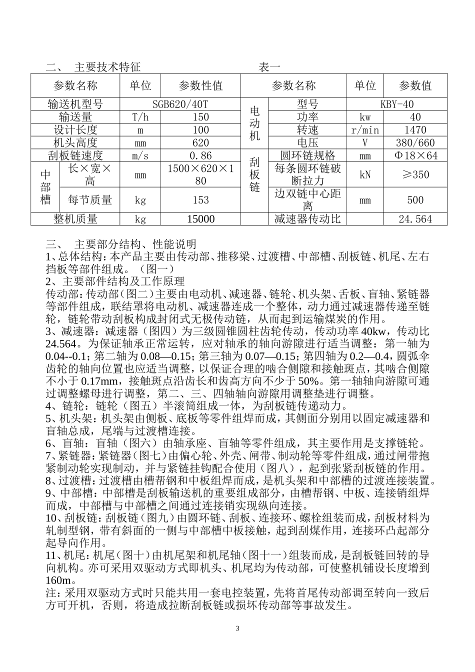 SGB620-40T刮板输送机说明书_第3页