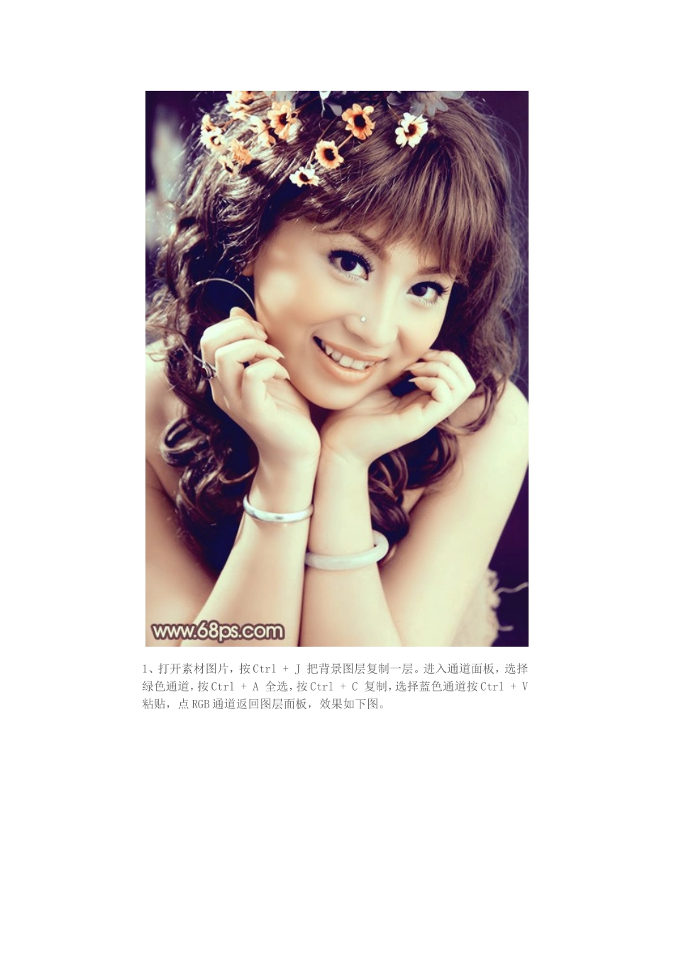 Photoshop打造古典淡黄色室内人像_第2页