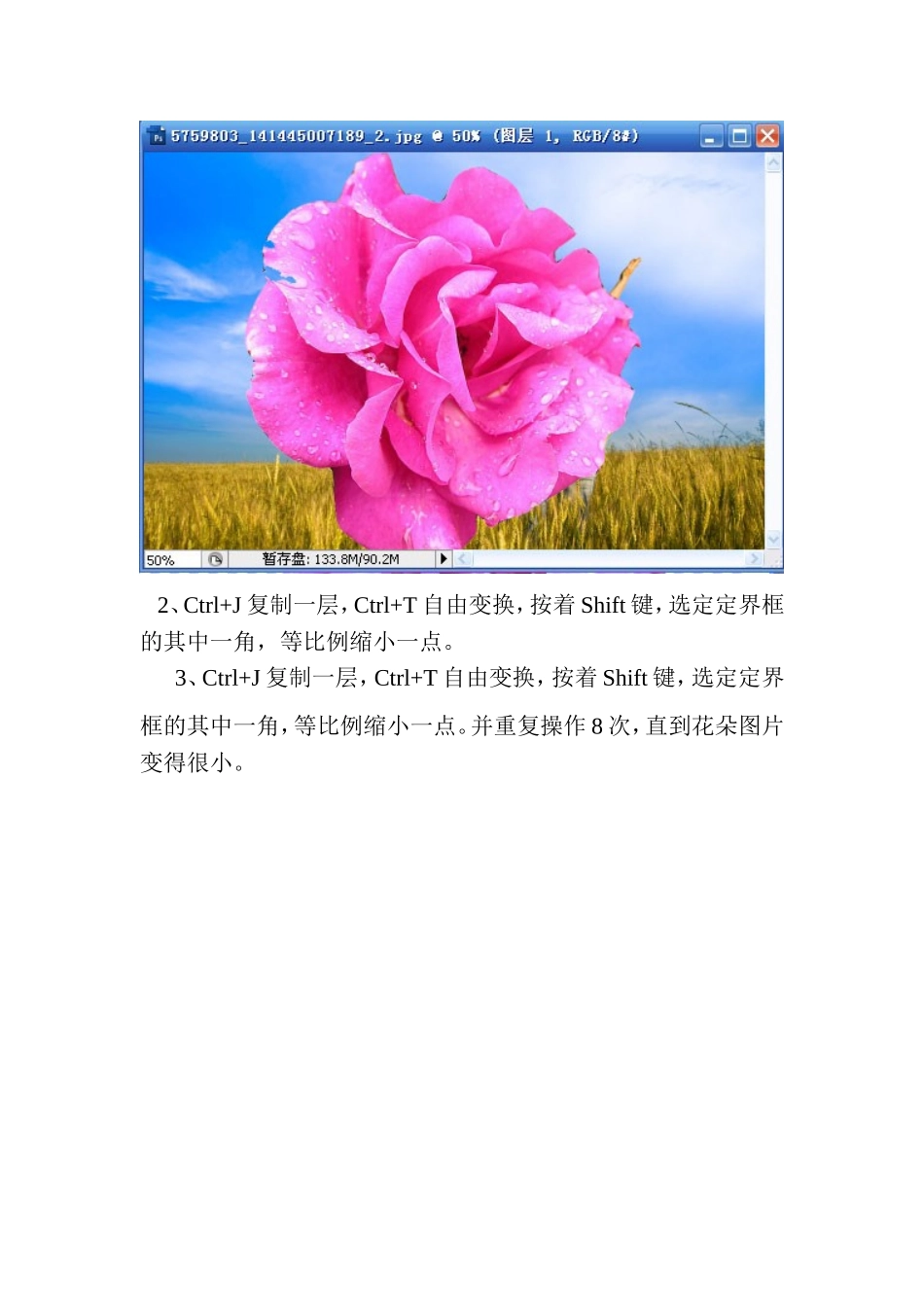 Photoshop中图像缩放与制作渐隐与渐近的动画_第2页