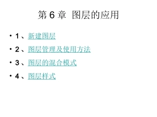 photoshop图像处理教程_第6章_图层的应用