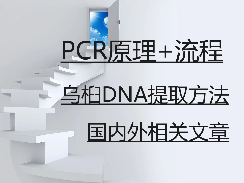 PCR与DNA提取一般方法_第1页