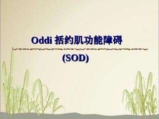 Oddi括约肌功能障碍(SOD)