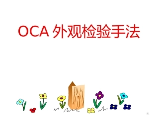 OCA外观检验手法