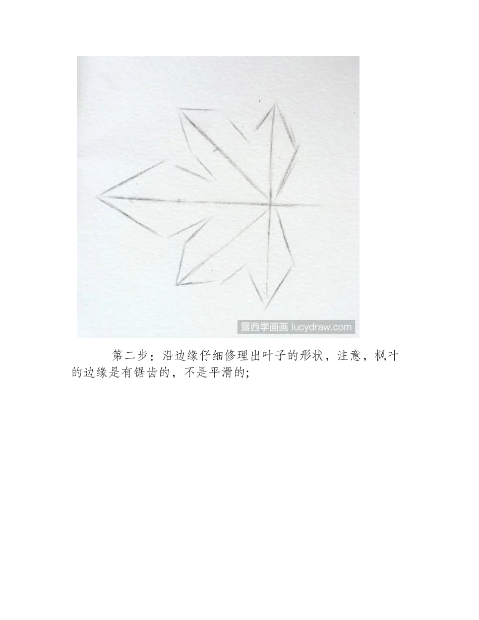一叶知秋—彩铅画枫叶教程彩铅画教程1_第2页