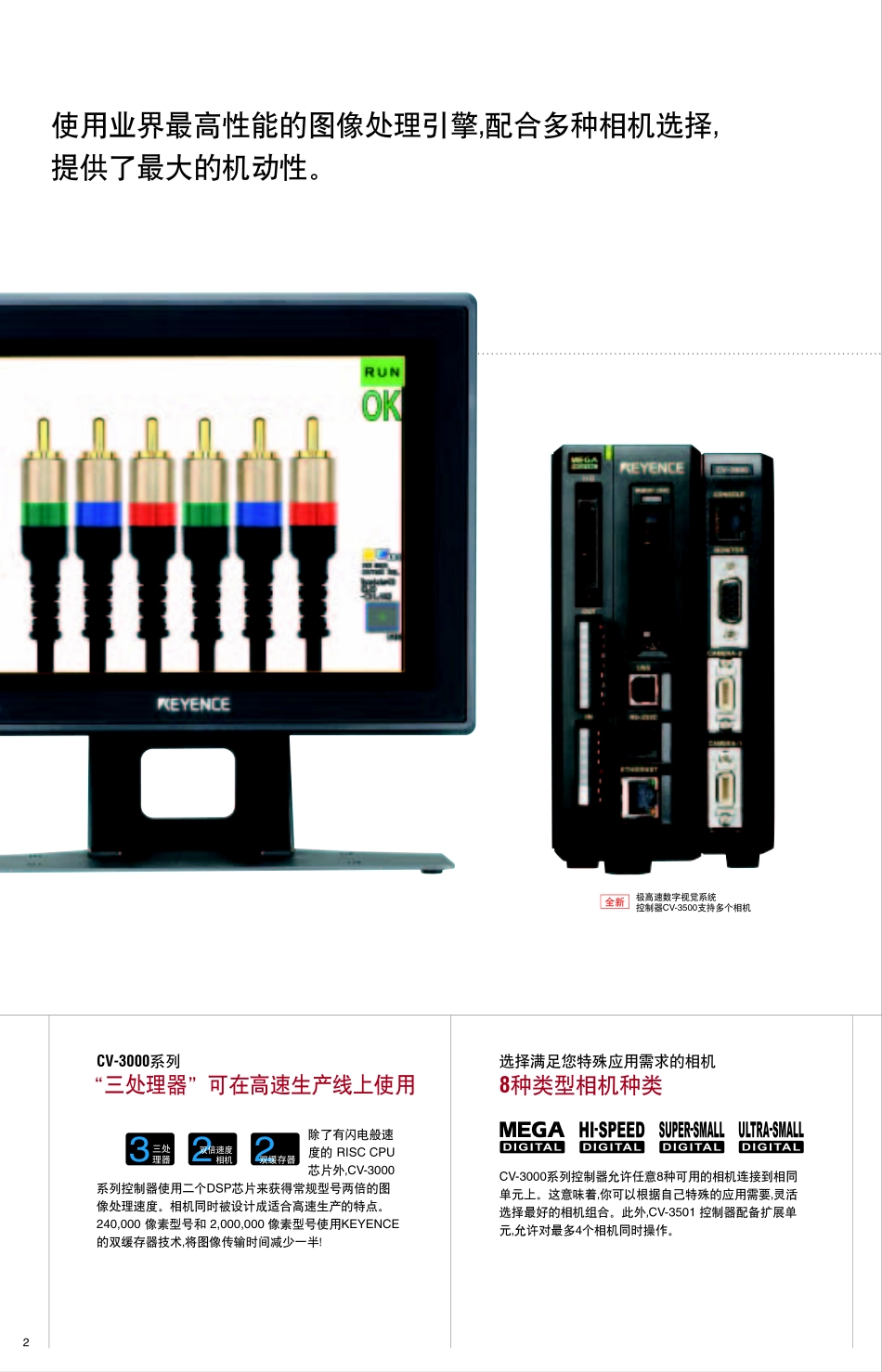 KEYENCE CV-3000系列多相机通用机器视觉系统用户手册_第2页
