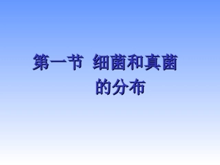 j第四章++第一节++细菌和真菌的分布+46PPT