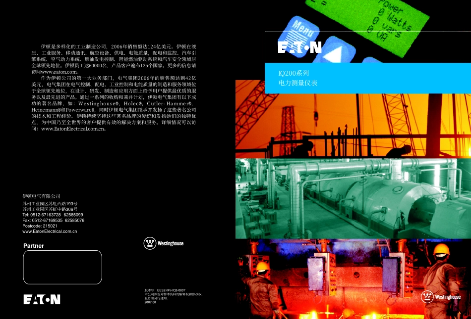 IQ200系列电力测量仪表_第1页