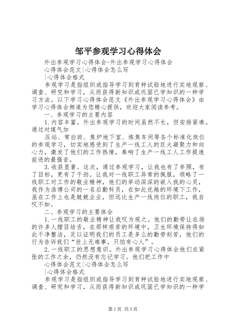 邹平参观学习心得体会_第1页