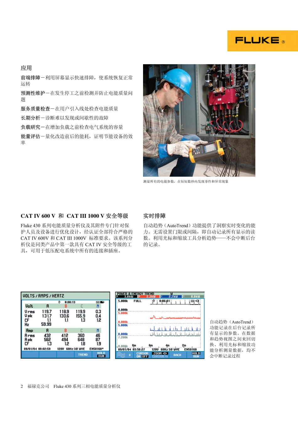 Fluke435产品手册_第2页