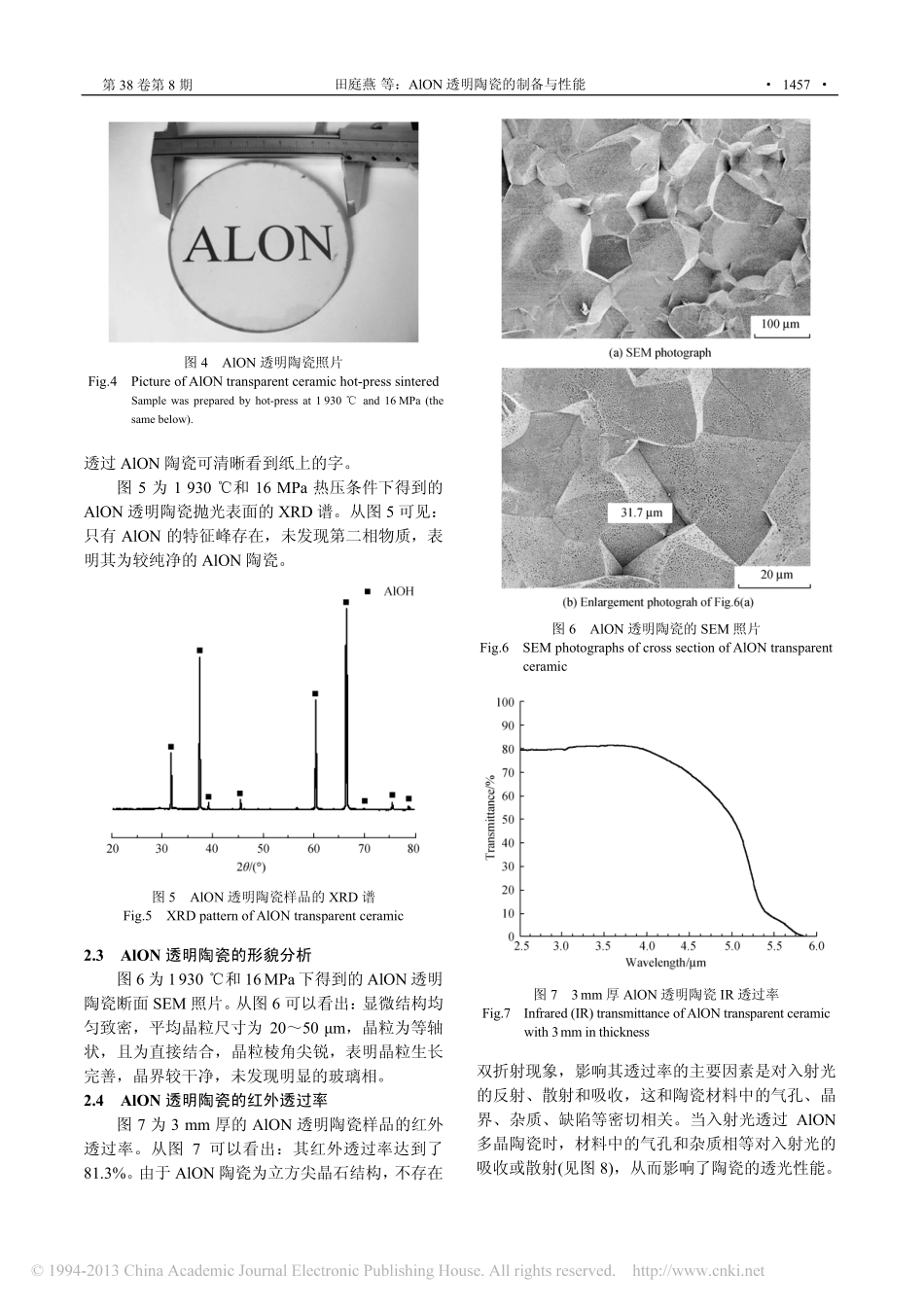 AlON透明陶瓷的制备与性能_田庭燕_第3页