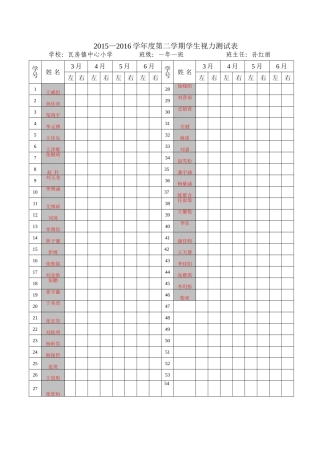 2015视力测查空表