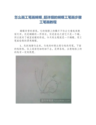 怎么画工笔画蝴蝶_超详细的蝴蝶工笔画步骤工笔画教程