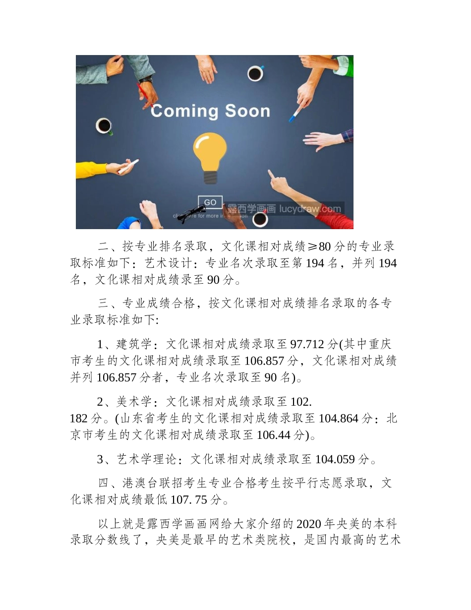 央美22年本科录取分数线是多少_名次录取多少名_录取分数_第2页