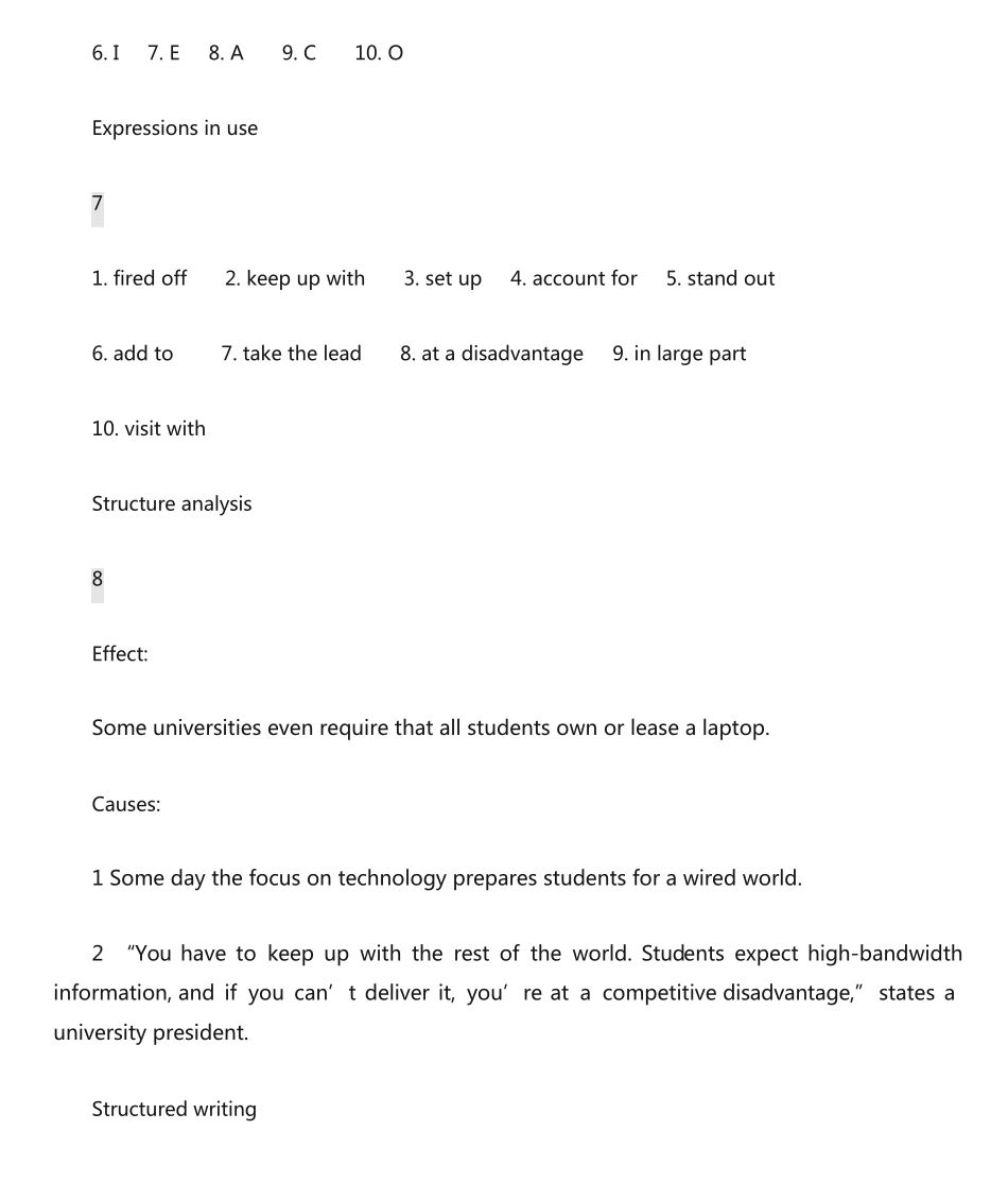新视野大学英语第三版读写教程第一册第三单元课后练习答案 _第2页