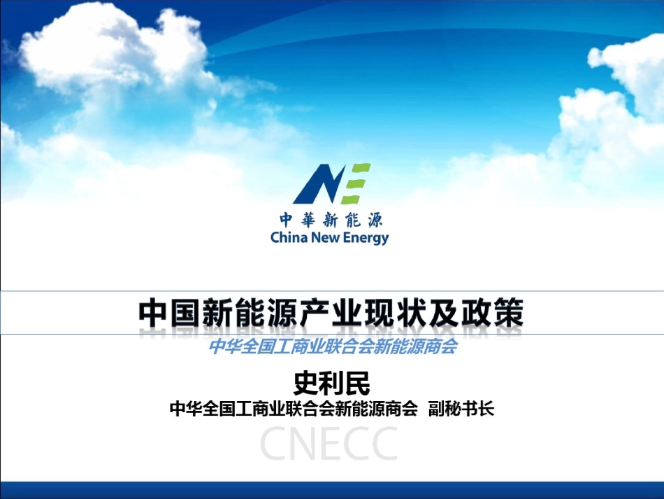 中国新能源产业现状及政策_第1页