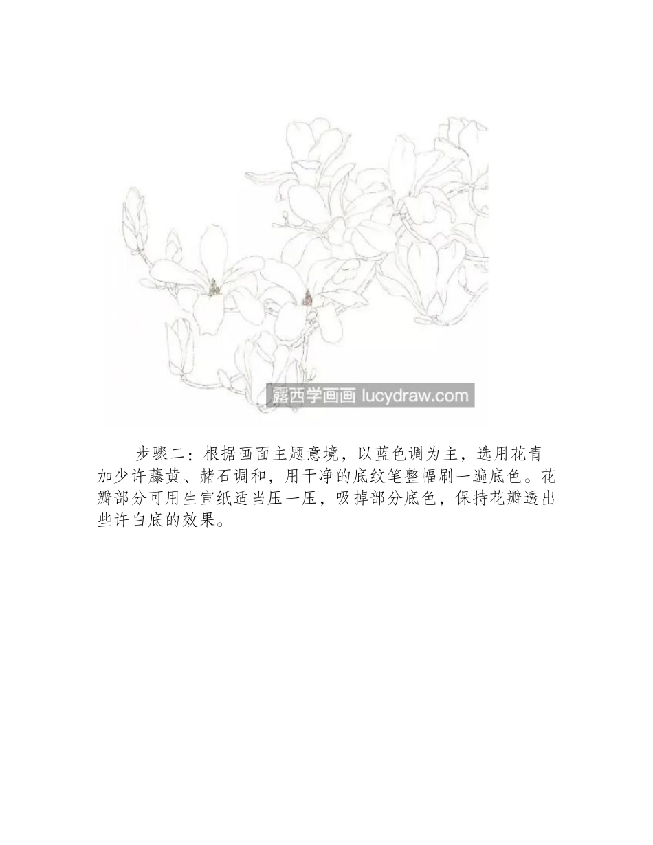 迎春花怎么画_白玉兰的设色步骤有几步_工笔画教程_第2页