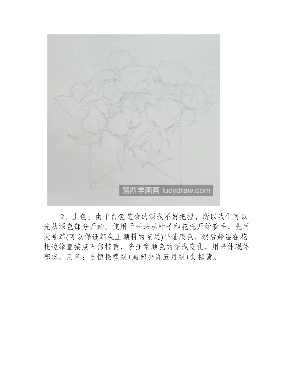 一纸素笺怎么画_信封上的花朵步骤教程是什么_水彩画教程_第2页