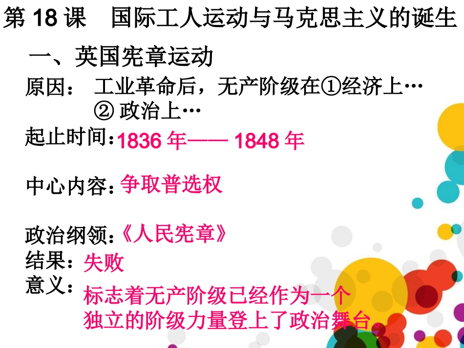 52第18课--国际工人运动与马克思主义的诞生_第1页