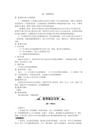(部编)初中语文人教2011课标版七年级下册14-《驿路梨花》教案