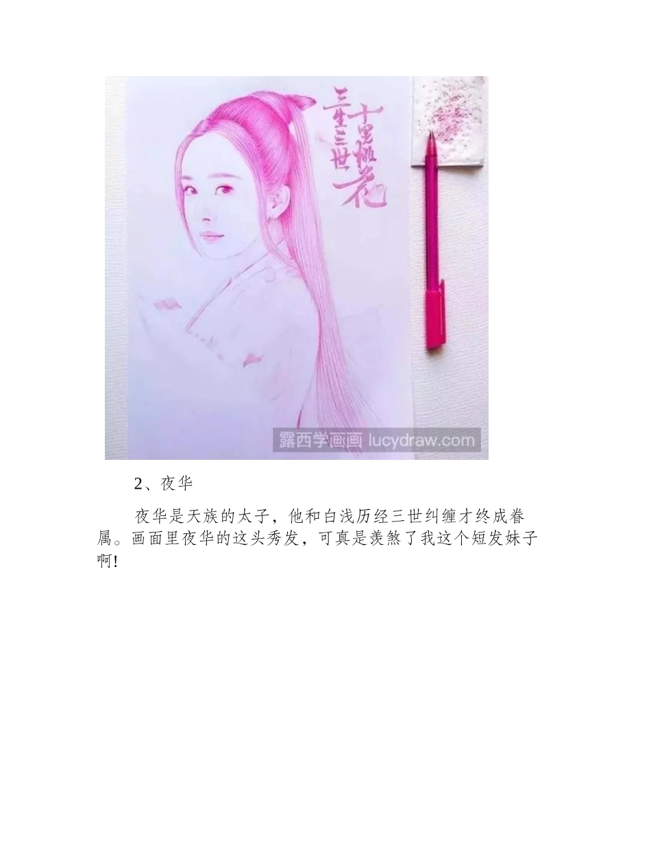 圆珠笔画作品欣赏：那些年，我们一起追过的古装仙侠剧钢笔画作品_第2页