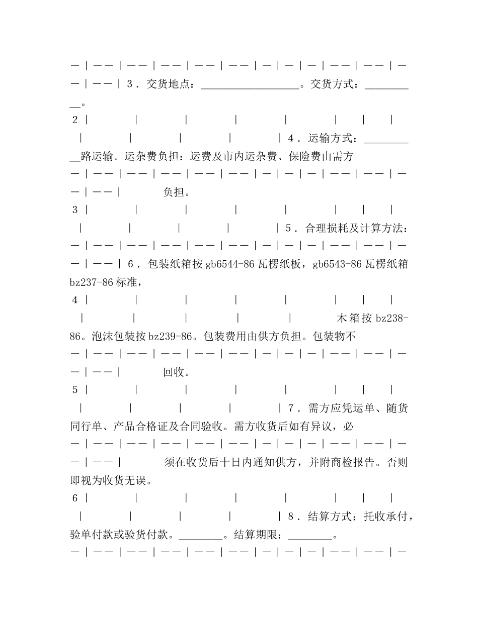 汽车电机电器产品购销合同 (2) _第2页
