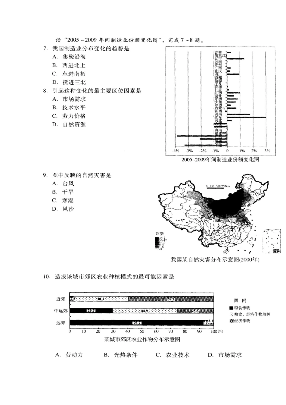 (2014广州一模)2014届广东省广州市高三毕业班综合测试(一)文科综合试题及答案_第3页