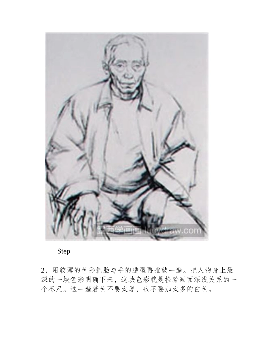 油画老年男子的画法油画教程_第2页