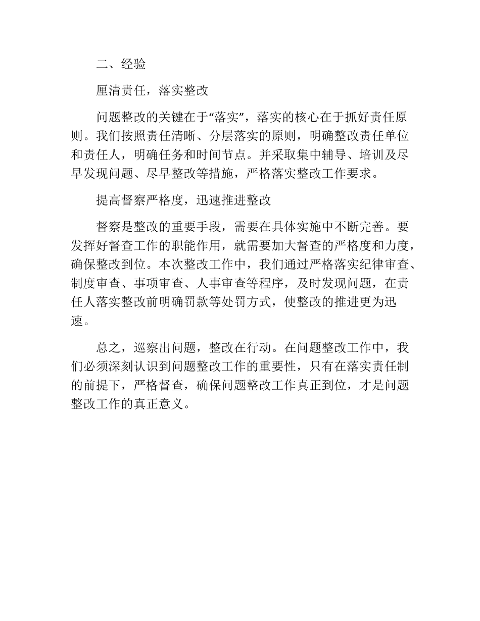 巡察问题整改工作成效及经验 _第2页