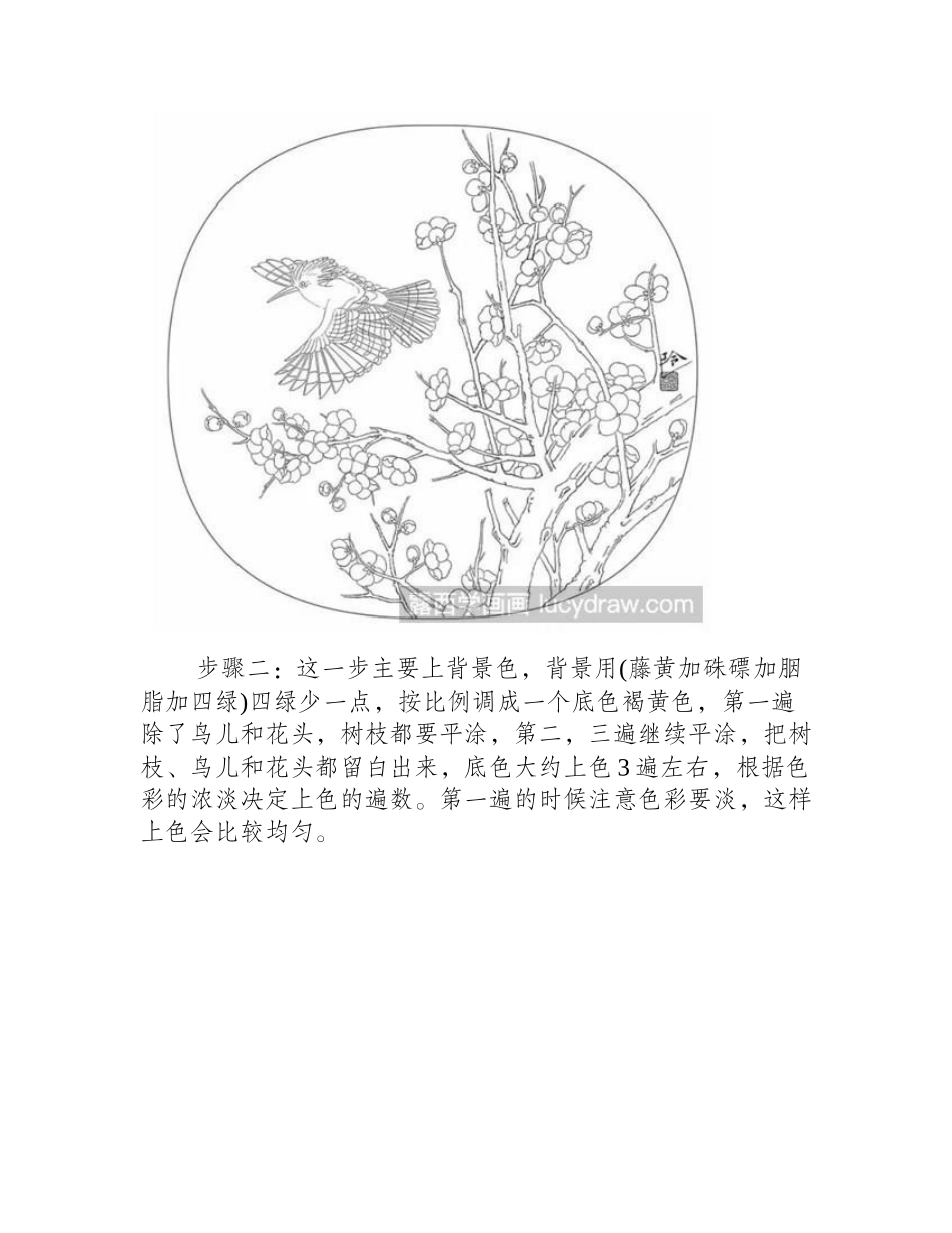 怎样画戴胜鸟工笔画教程_第2页