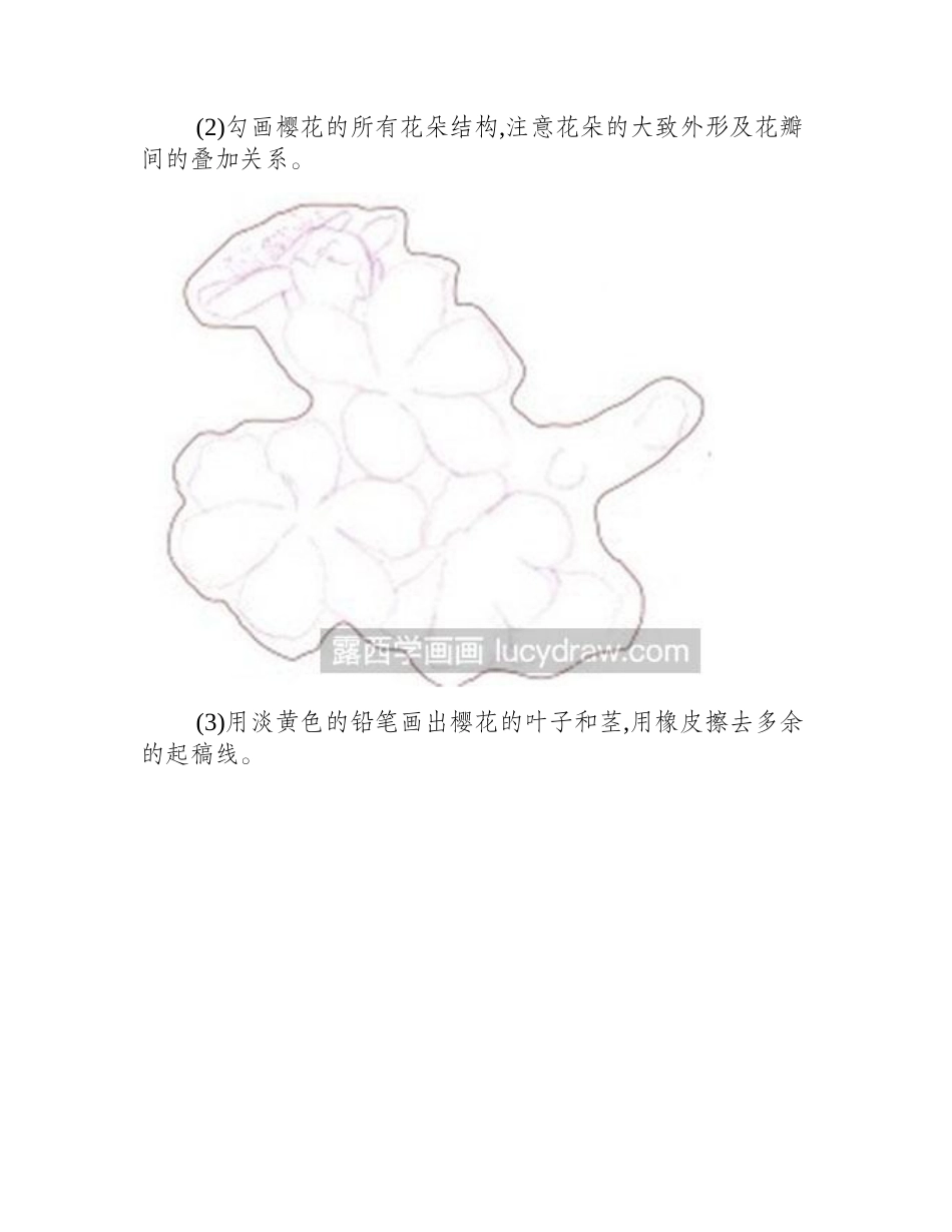 怎么绘制彩铅画樱花彩铅画教程_第2页