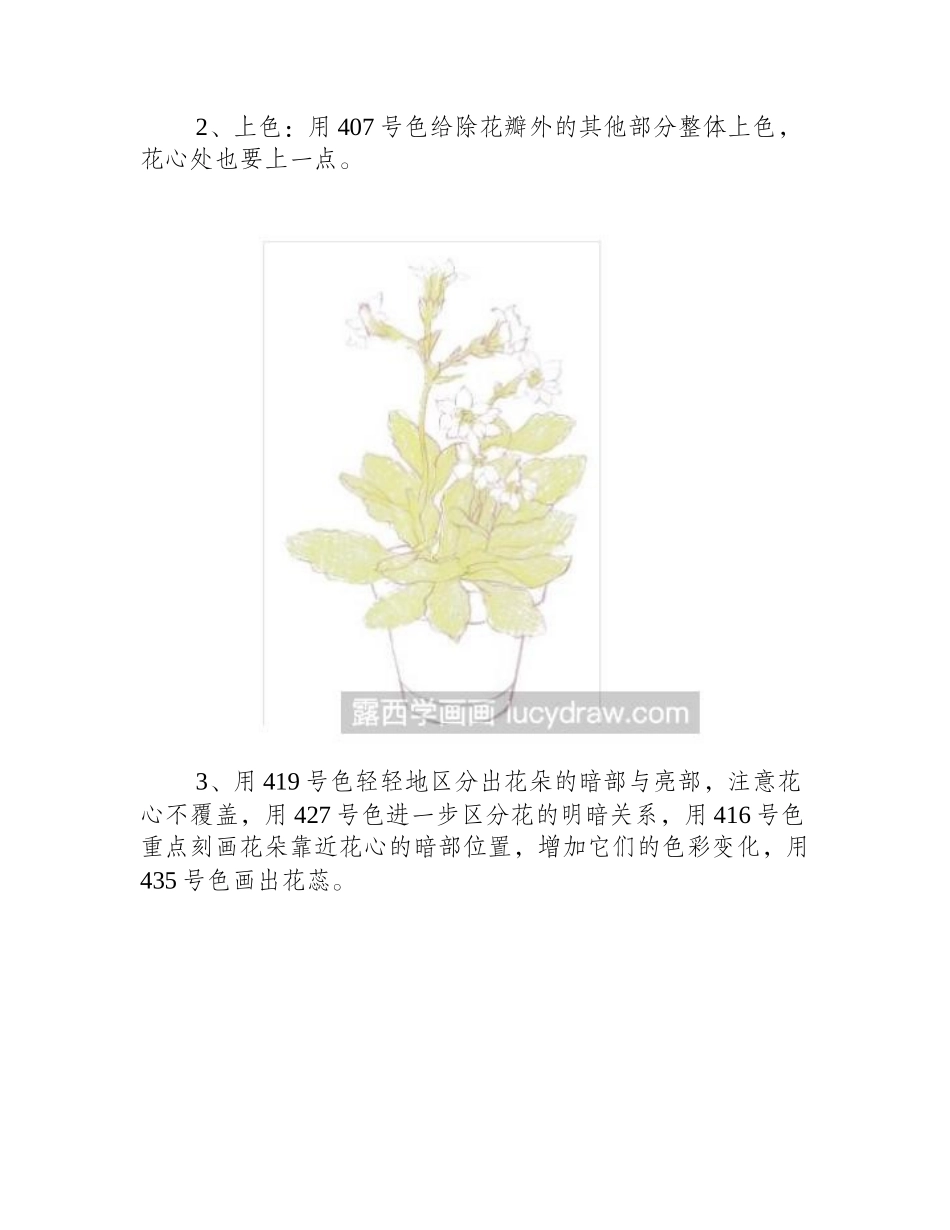 小盆栽彩铅画法彩铅画教程_第2页