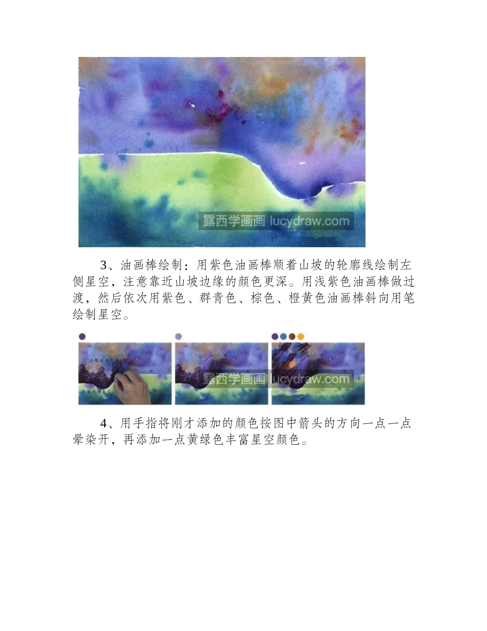 星空下的景色怎么画_星空绘制要点是什么_油画教程_第2页