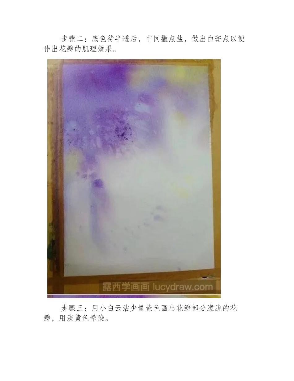 怎么绘制一束梦幻花束水彩画教程_第2页
