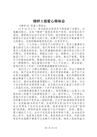 榜样3观看心得体会 (4)